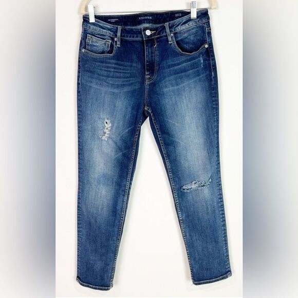 Women’s Vigoss Thompson Tomboy Jeans, Classic Fit, Size 31/25, Distressed - Picture 1 of 7